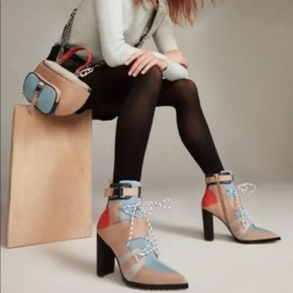 New Steve Madden Illusions Mesh Booties Ankle Booties Size 7 - Picture 14 of 15